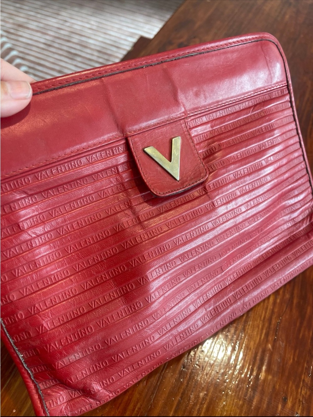 Red Valentino clutch bag or cosmetic bag. Vintage. - Gem